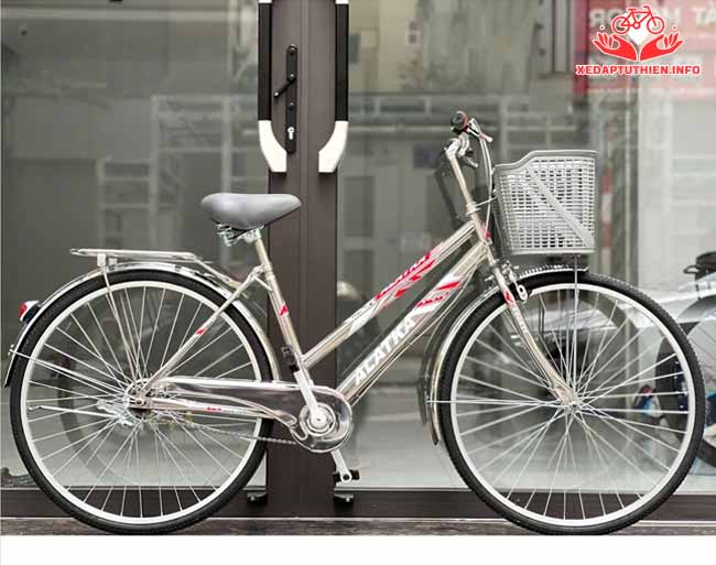 xe đạp phổ thông cc inox nam trắng