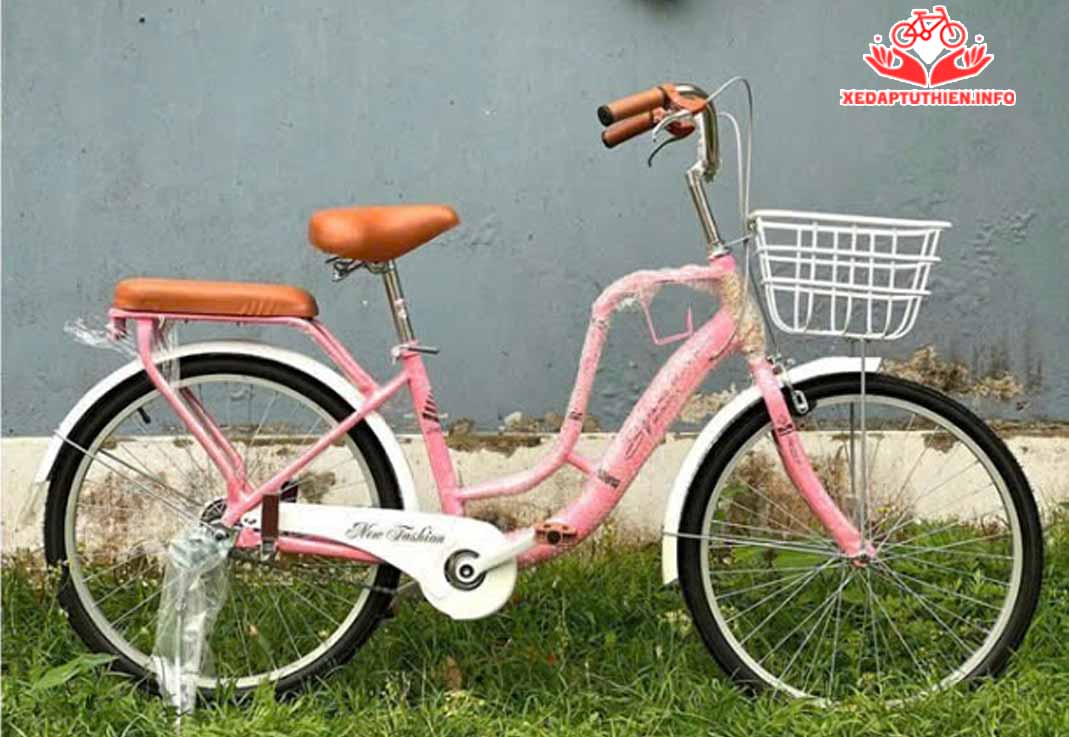 Xe đạp thời trang DAVI Latte màu hồng