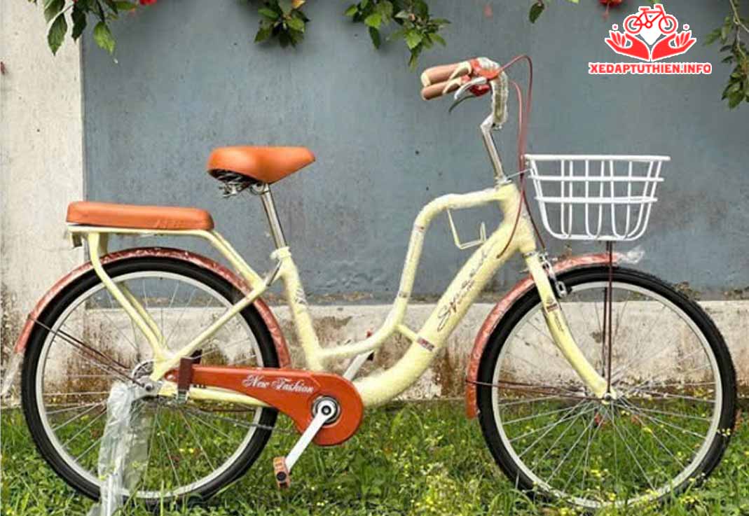 Xe đạp thời trang DAVI Latte màu vàng